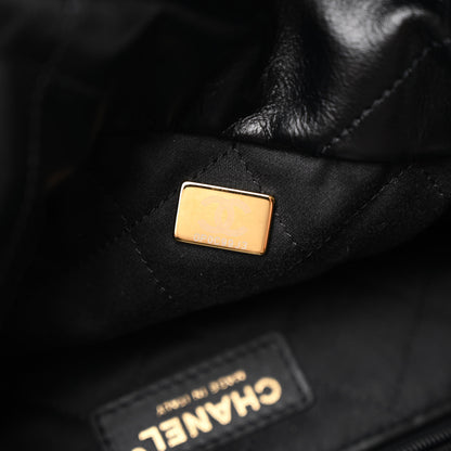 Chanel Shiny Calfskin Quilted Small Chanel 22 Black 9 of 12