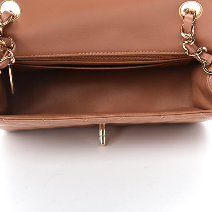 Chanel Lambskin Quilted Mini Rectangular Flap Brown 5 of 11