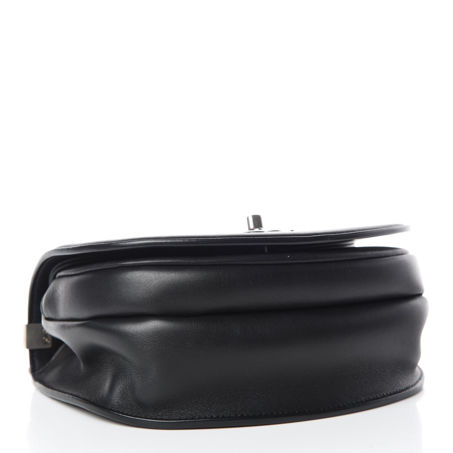 Calfskin Coco Eyelets Small Flap Bag Black