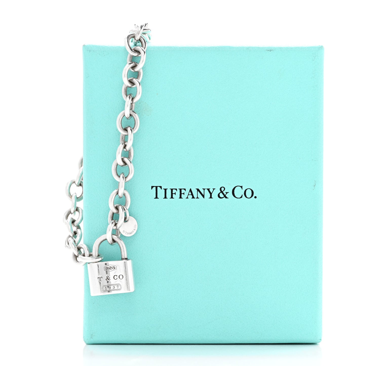 Sterling Silver 1837 Lock Charm Bracelet