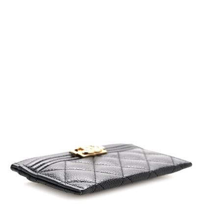 Chanel Caviar Quilted Boy Card Holder Black 4 of 10