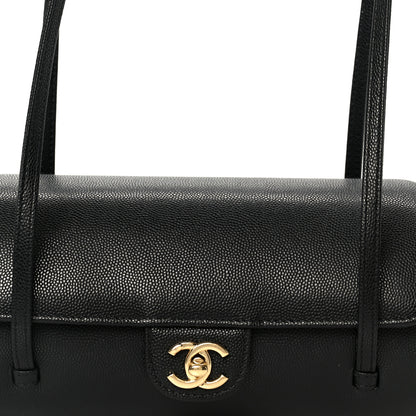 Chanel Shiny Caviar Preppy Coco Small Bowling Bag Black 9 of 12