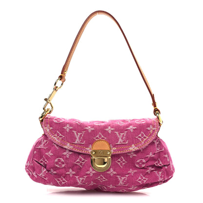Louis Vuitton Monogram Denim Mini Pleaty Fuchsia 1 of 10