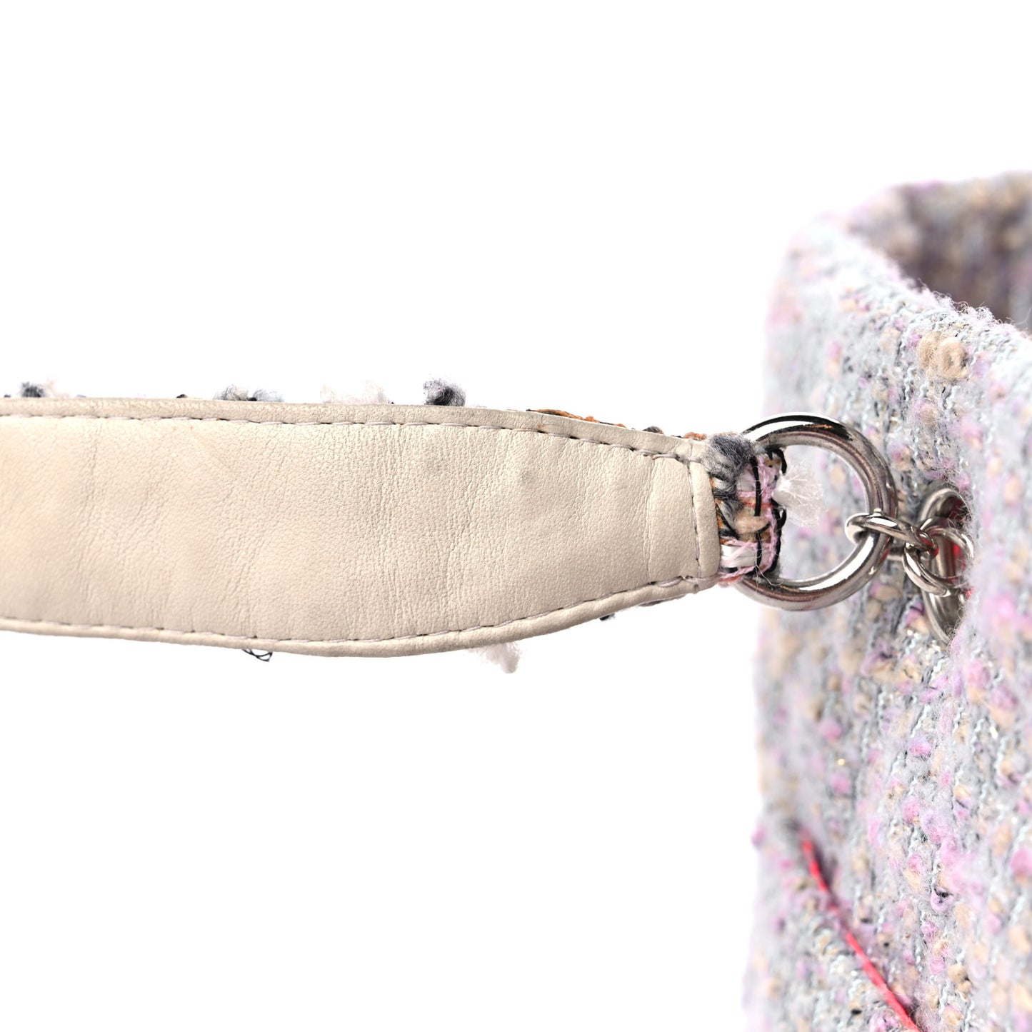 Tweed Quilted Cambon Tote Grey