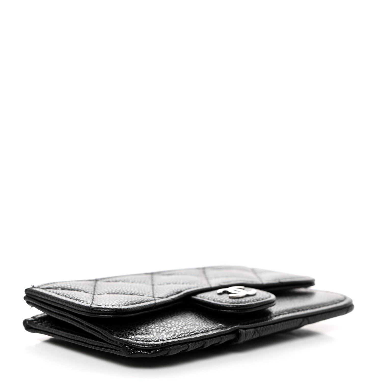 Chanel Caviar Quilted Flap Zip Card Holder Black 4 of 7