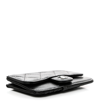 Chanel Caviar Quilted Flap Zip Card Holder Black 4 of 7