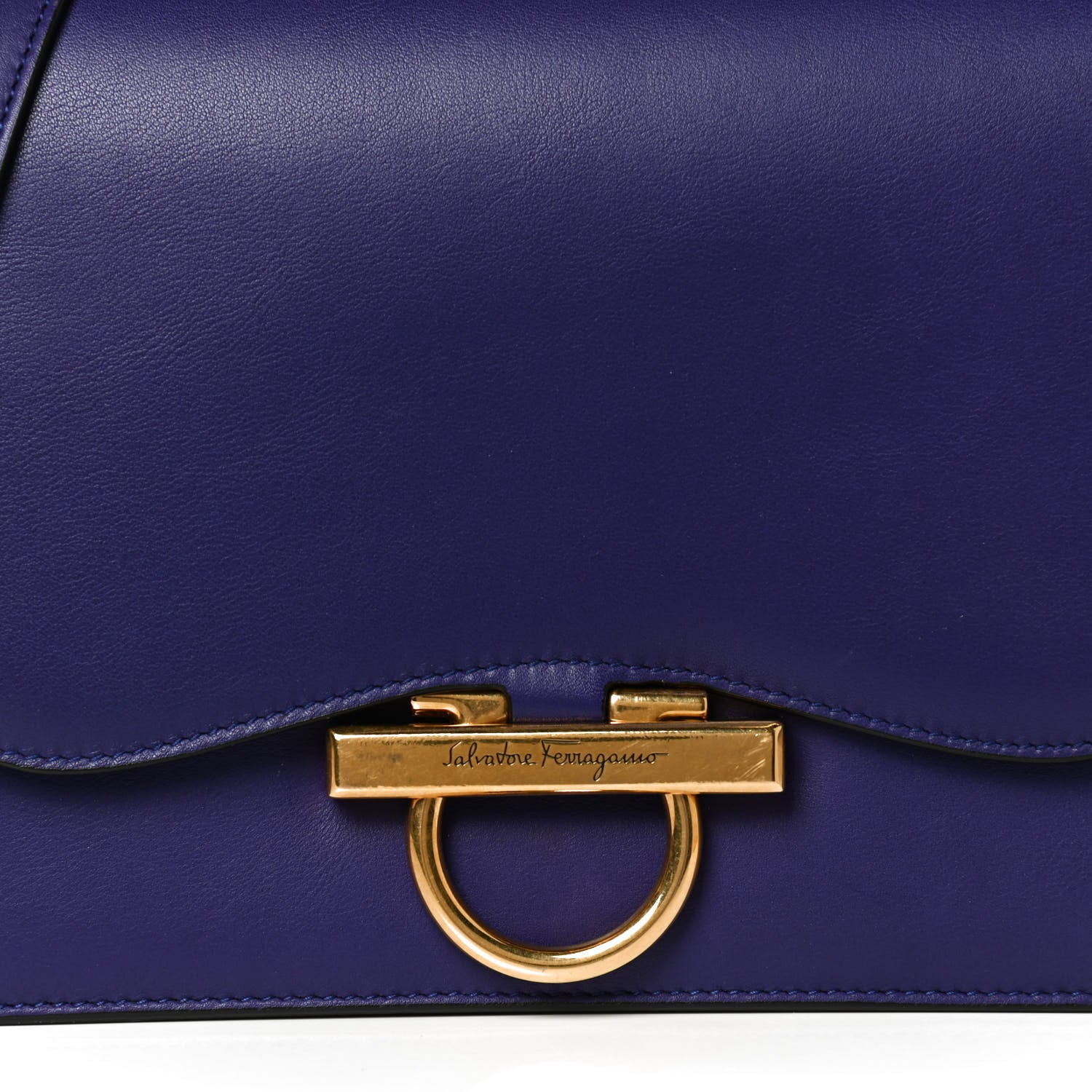 Salvatore Ferragamo Calfskin Joanne Crossbody Purple 9 of 11