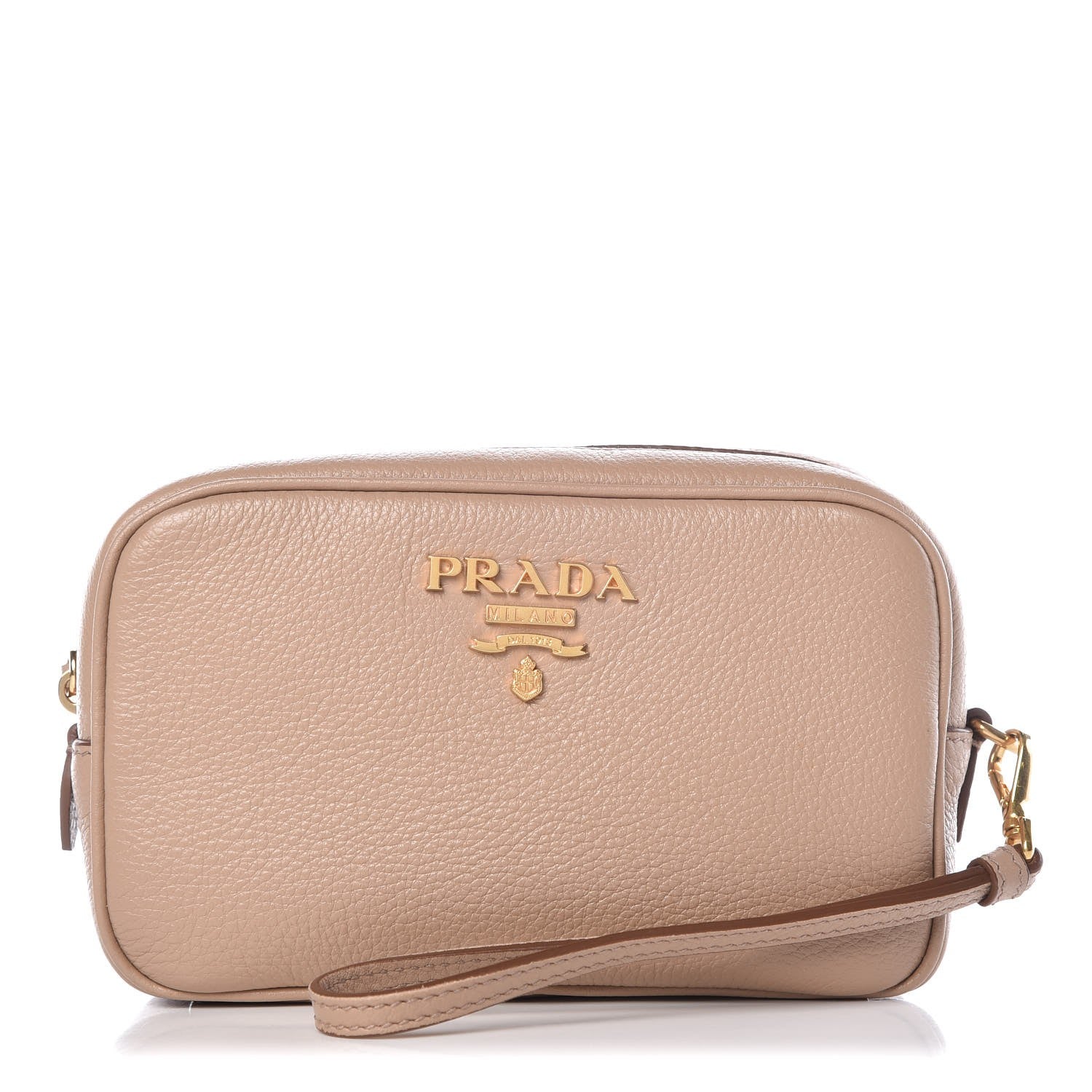 Prada Vitello Daino Wristlet Cammeo 1 of 9