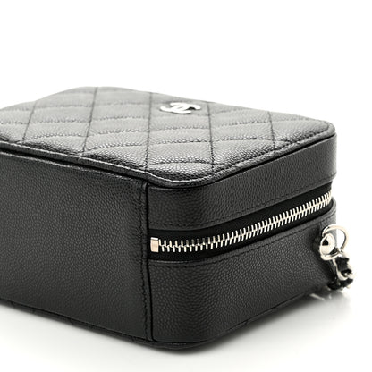 Chanel Caviar Quilted CC Vanity Case With Chain Black 10 of 10
