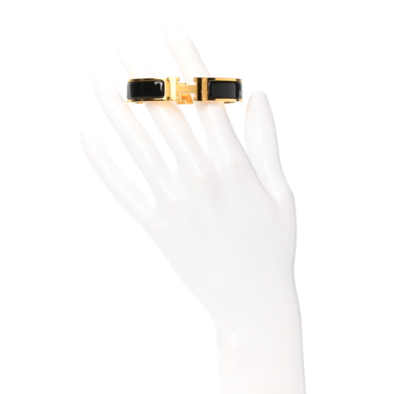 Hermes Enamel Narrow Clic Clac H Bracelet PM Black 2 of 4