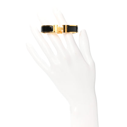 Hermes Enamel Narrow Clic Clac H Bracelet PM Black 2 of 4