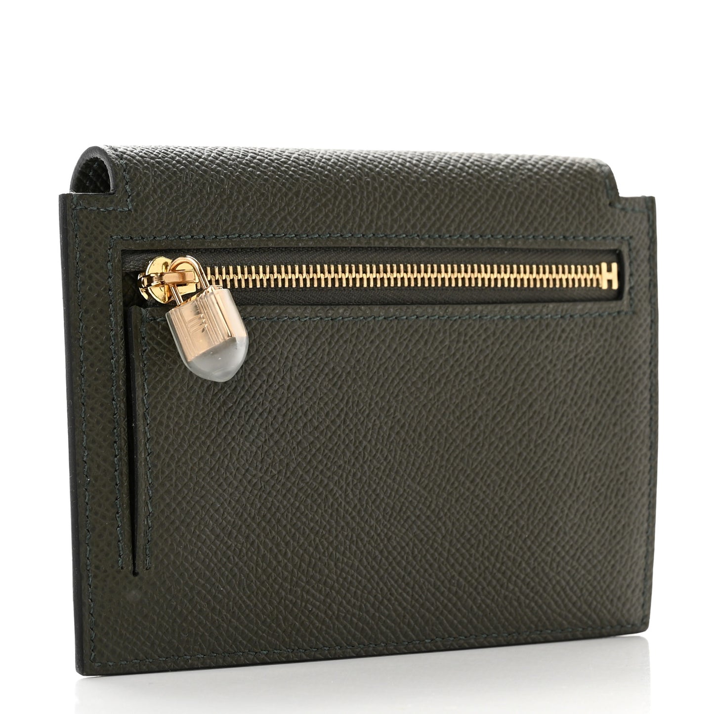 Epsom Kelly Pocket Compact Wallet Vert De Gris