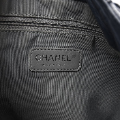 Chanel Calfskin Coco Pleats Hobo Dark Blue 6 of 10