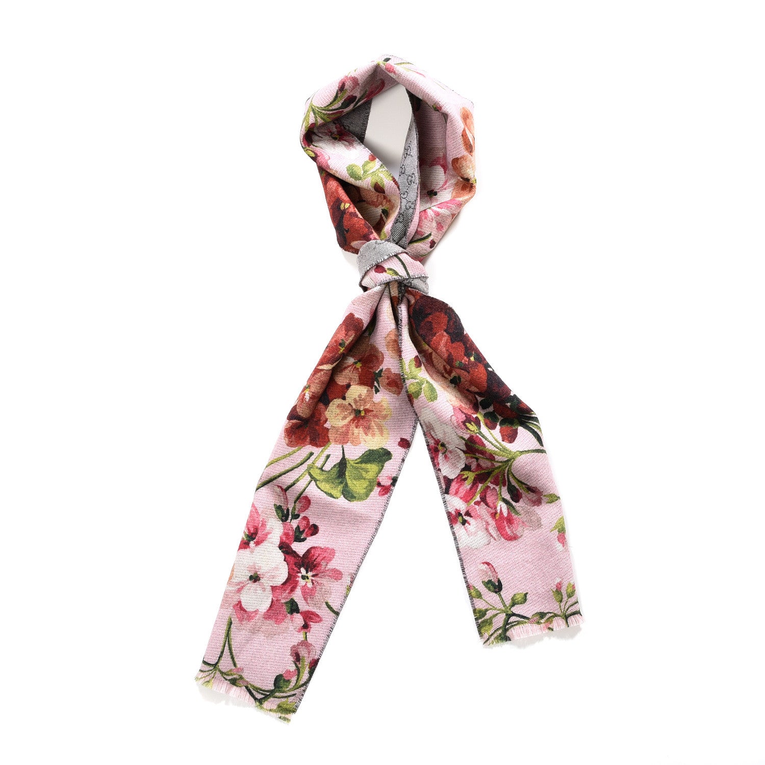 Gucci Wool GG Monogram Miniorophin Scarf Shell Pink 1 of 3