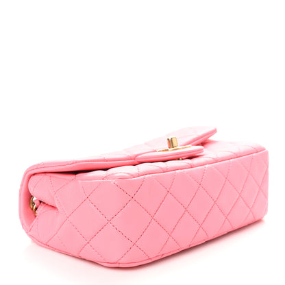 Chanel Lambskin Quilted Mini Rectangular Pearl Crush Flap Pink 4 of 11