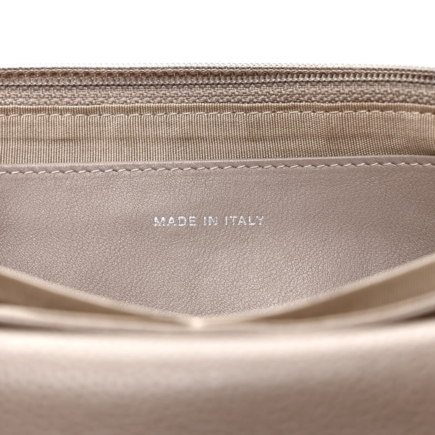 Caviar Half Moon Wallet On Chain WOC Light Grey