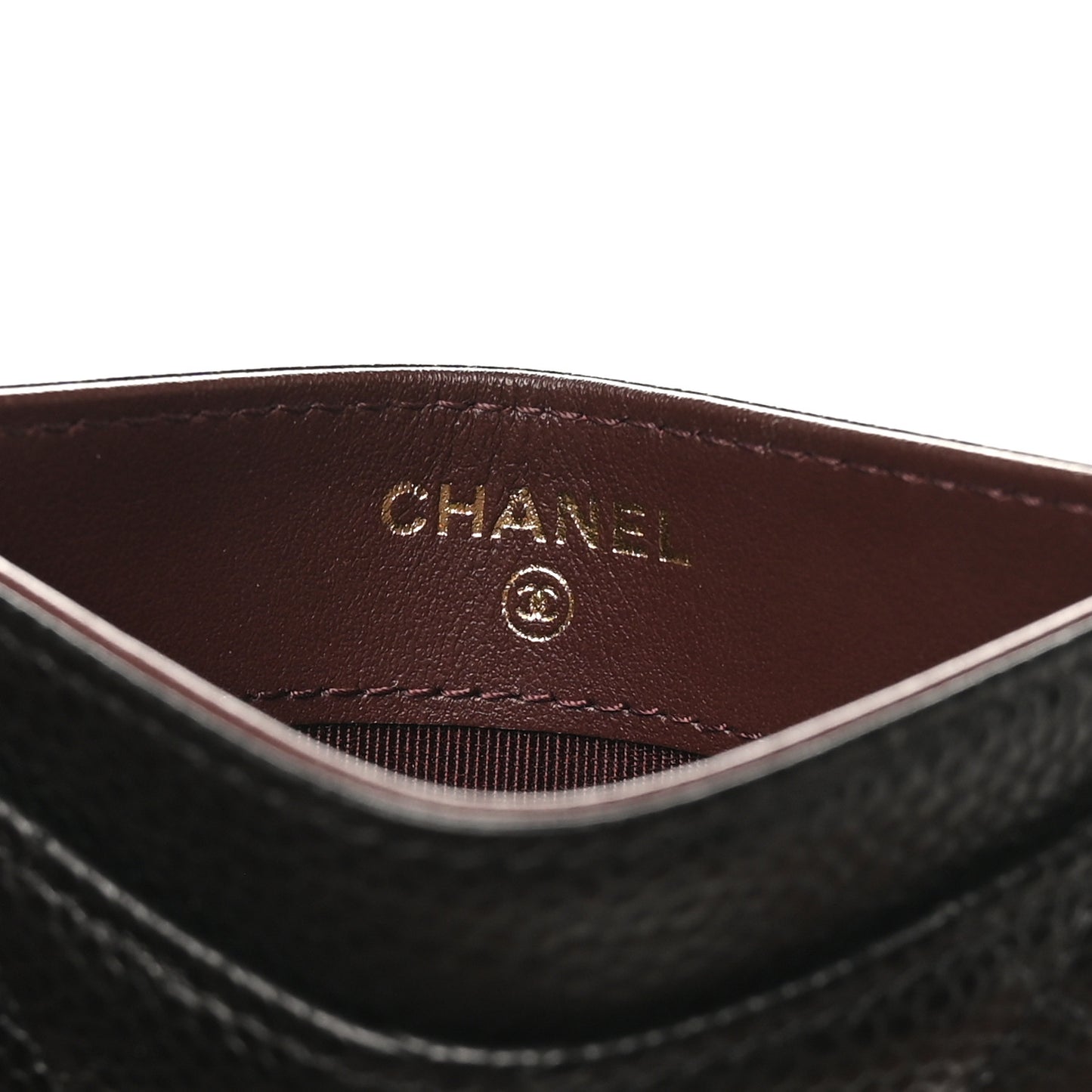 Caviar Quilted Card Holder Black