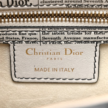Christian Dior Calfskin Newspaper Printed Saddle Bag With Strap Black White 6 of 11