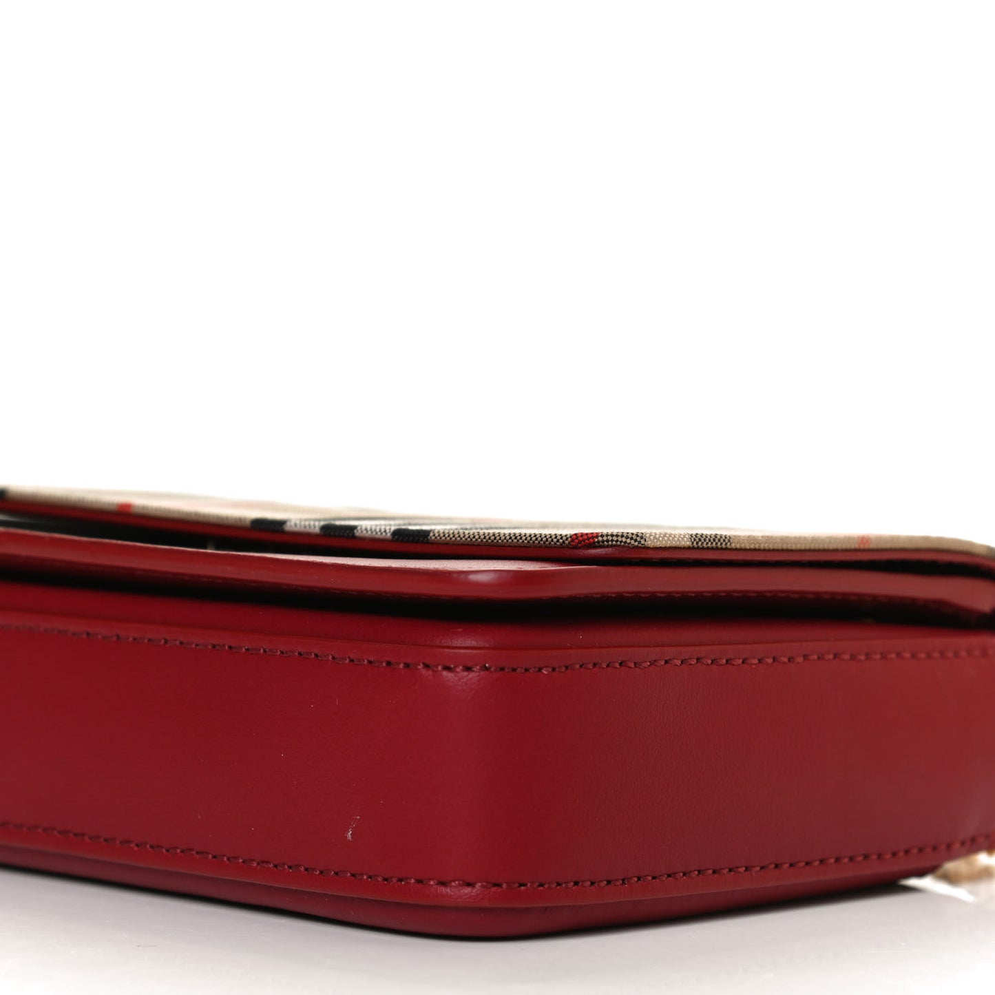 Calfskin Vintage Check Hayes Crossbody Parade Red