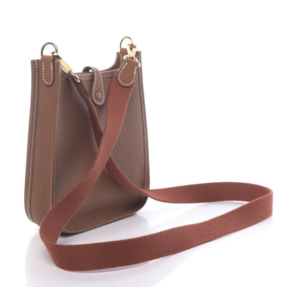 Hermes Taurillon Clemence Amazone Evelyne TPM Gold Cuivre 3 of 11