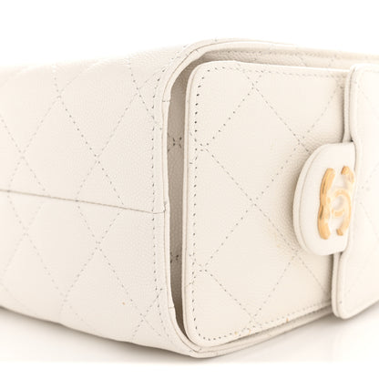 Chanel Caviar Quilted Mini Chanel 25 Handbag White 10 of 11