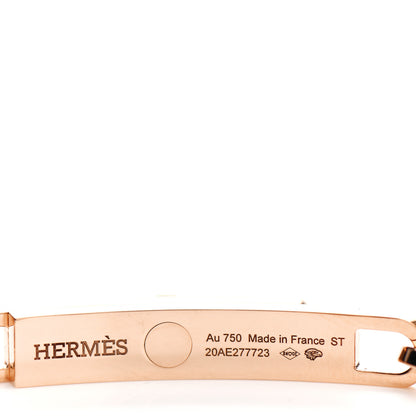 Hermes 18K Rose Gold Diamond Pave PM Kelly Chaine Bracelet ST 4 of 5