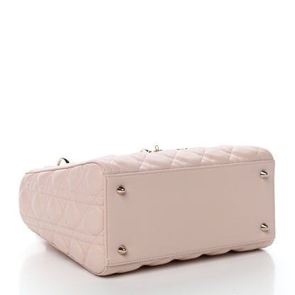 Christian Dior Lambskin Cannage Medium Lady Dior Rose Poudre 4 of 10
