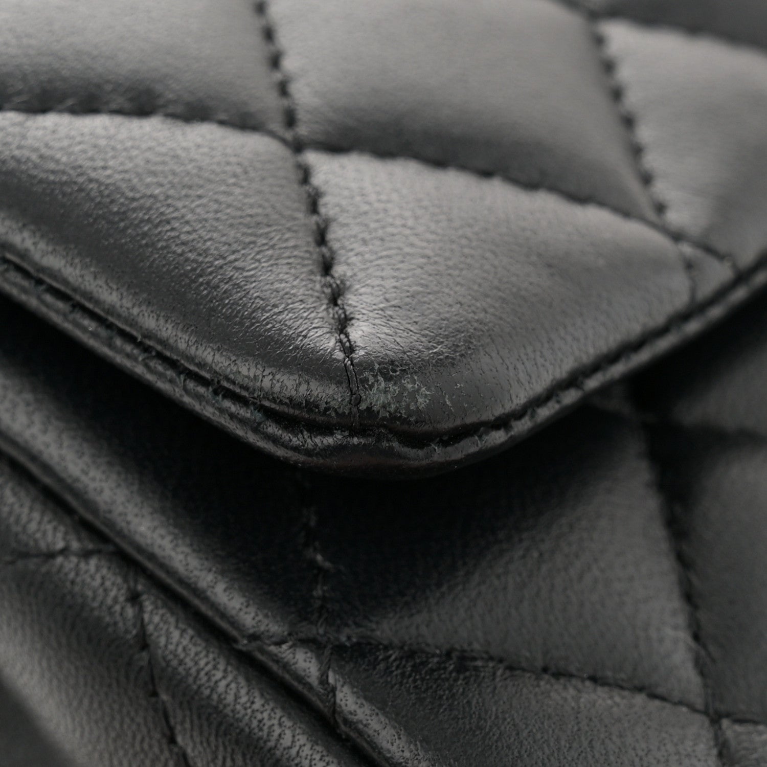 Chanel Lambskin Quilted Mini Top Handle Rectangular Flap Black 12 of 12