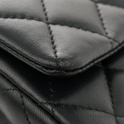 Chanel Lambskin Quilted Mini Top Handle Rectangular Flap Black 12 of 12
