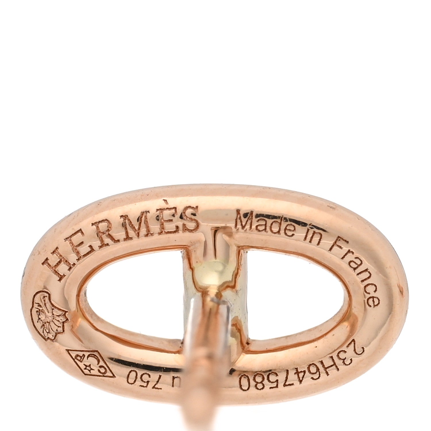 Hermes 18K Rose Gold TPM Farandole Stud Earrings 4 of 5