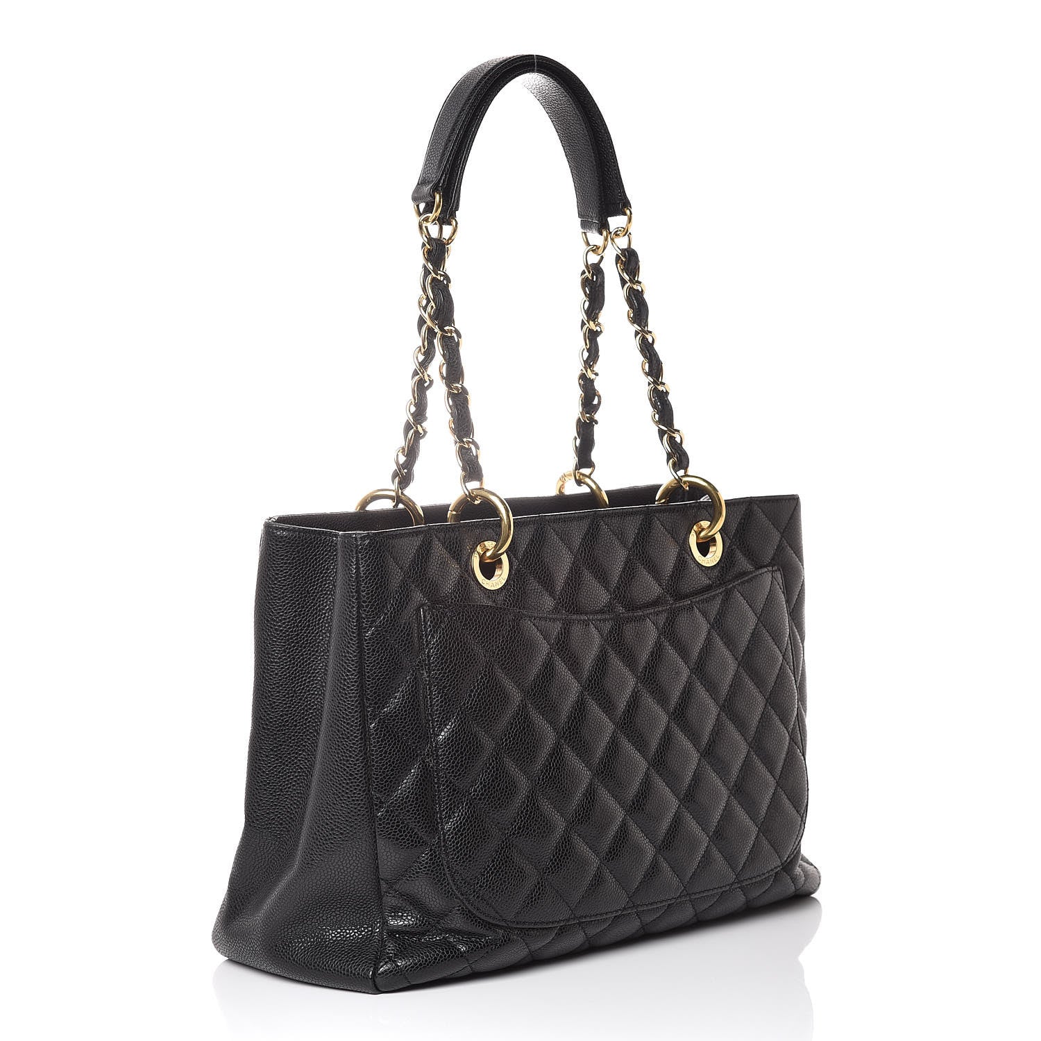 Chanel Caviar Quilted Grand Shopping Tote GST Black 3 of 10