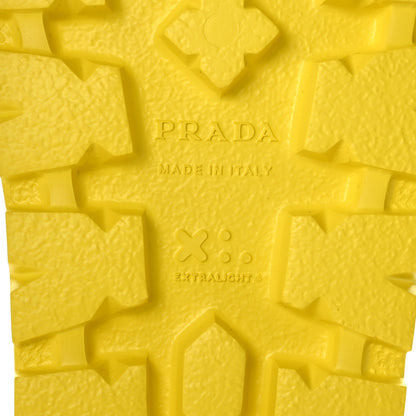 Prada EVA Rubber Triangle Logo Embossed Mens Lug Sole Slide Sandals 42 Sole 6 of 7