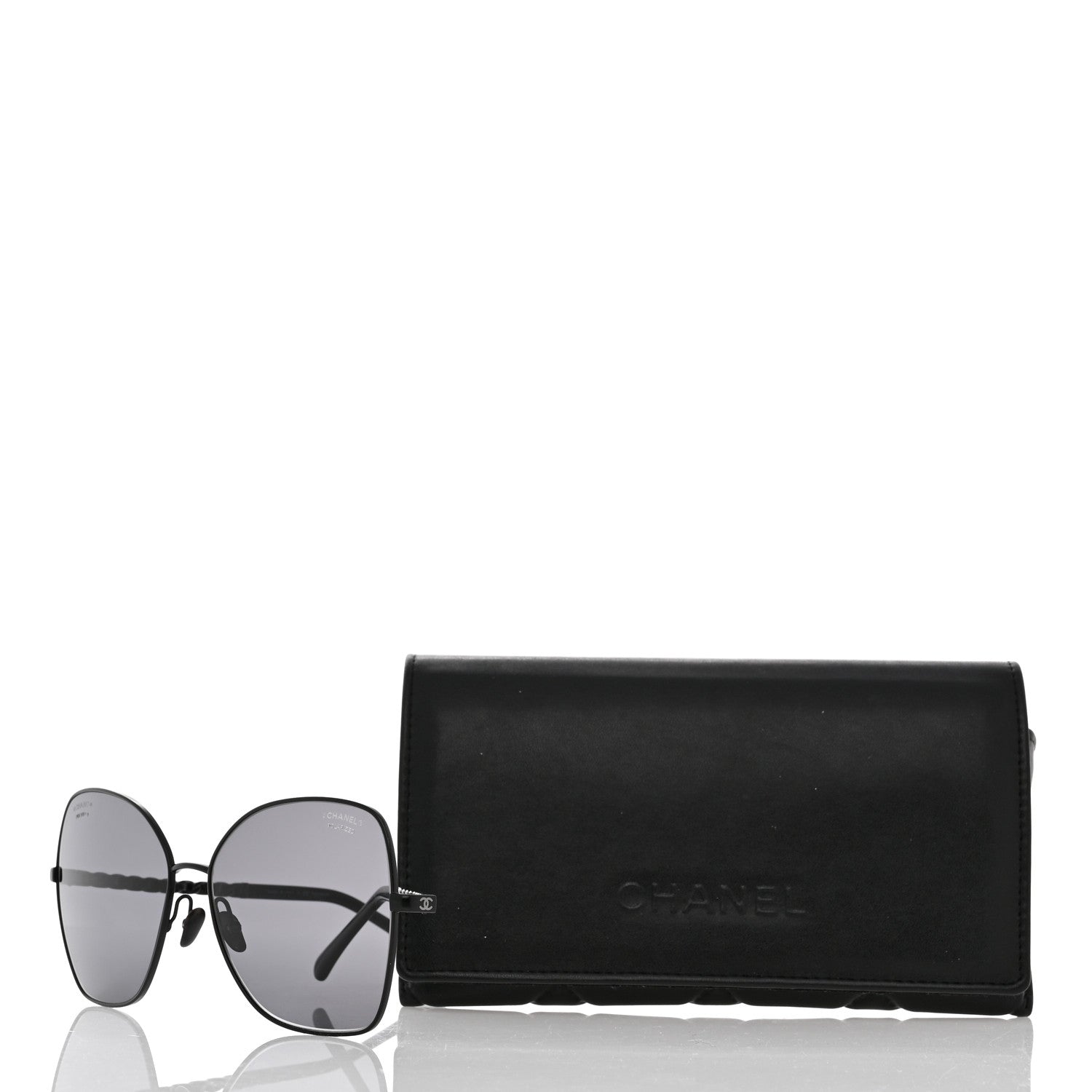 Chanel Metal Square Frame Chain Sunglasses 4274-Q Black 8 of 8