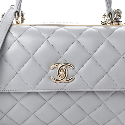 Chanel Lambskin Quilted Small Trendy CC Flap Dual Handle Bag Grey 10 of 10