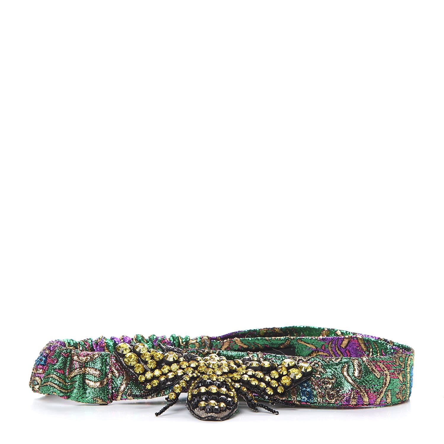 Gucci Jacquard Crystal Embellished Bee Headband 1 of 7