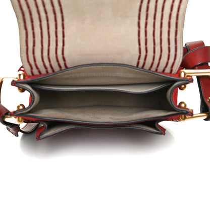 Chloe Suede Calfskin Braided Mini Hudson Shoulder Bag Sienna Red 4 of 11