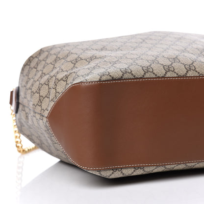 Gucci GG Supreme Monogram Large Linea A Hobo Light Brown 8 of 9
