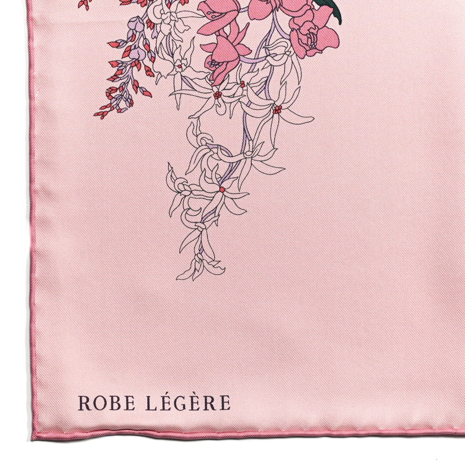 Hermes Silk Twill Robe Legere Scarf 90 Rose Hortensia Bleu 4 of 12