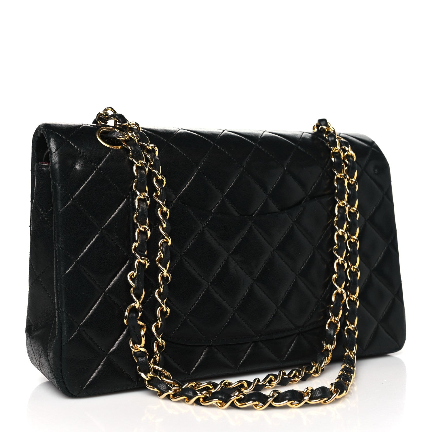 Chanel Lambskin Quilted Medium Double Flap Black 3 of 11
