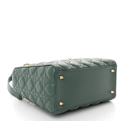 Christian Dior Lambskin Cannage Medium Lady Dior Orage 4 of 9