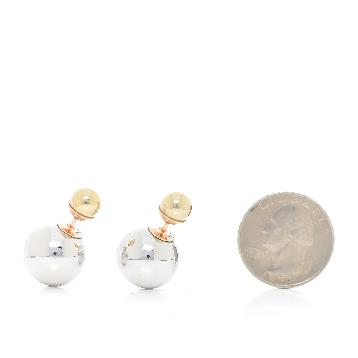Christian Dior Mise En Dior Tribal Earrings Silver Gold 2 of 4