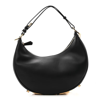 Fendi Vitello Grace Matte Small Fendigraphy Hobo Bag Black 1 of 10