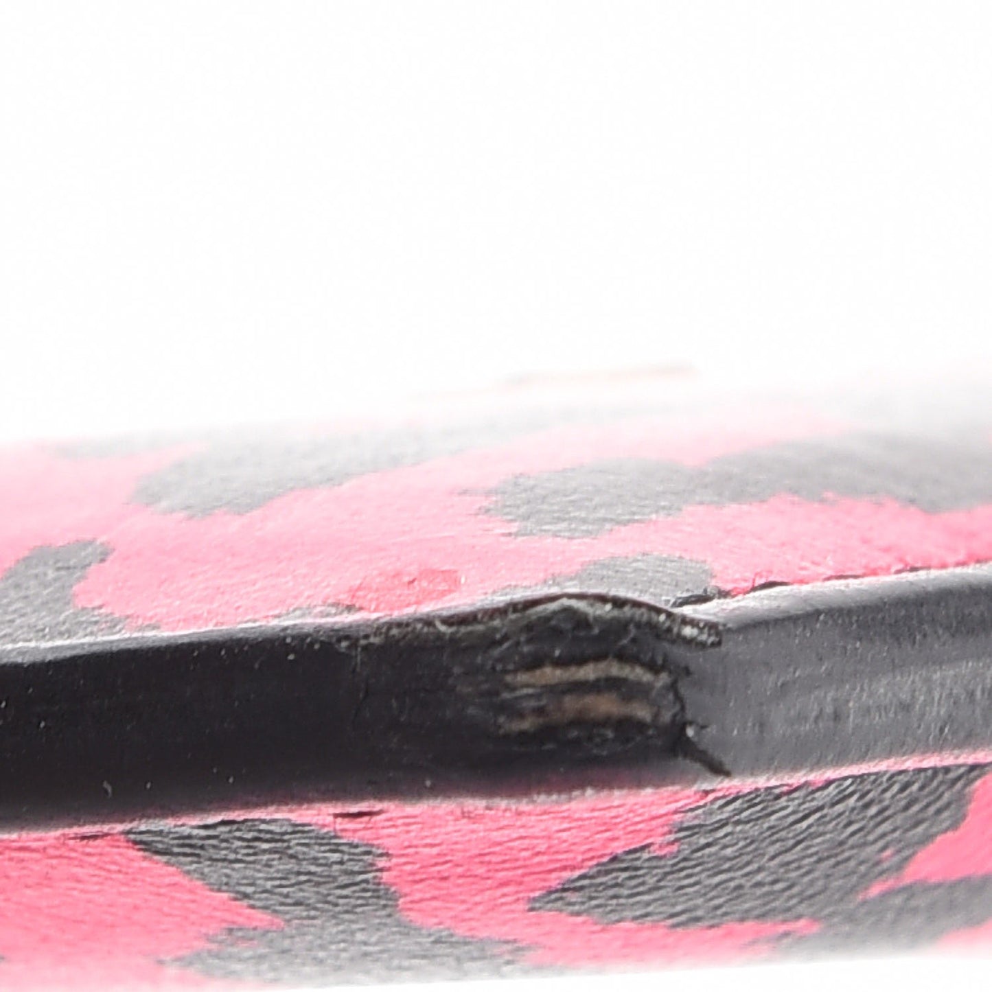 Grain De Poudre Classic Letters Credit Card Case Fuchsia Black