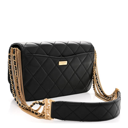 Chanel Lambskin Quilted Multiple Chain Flap Black 3 of 11