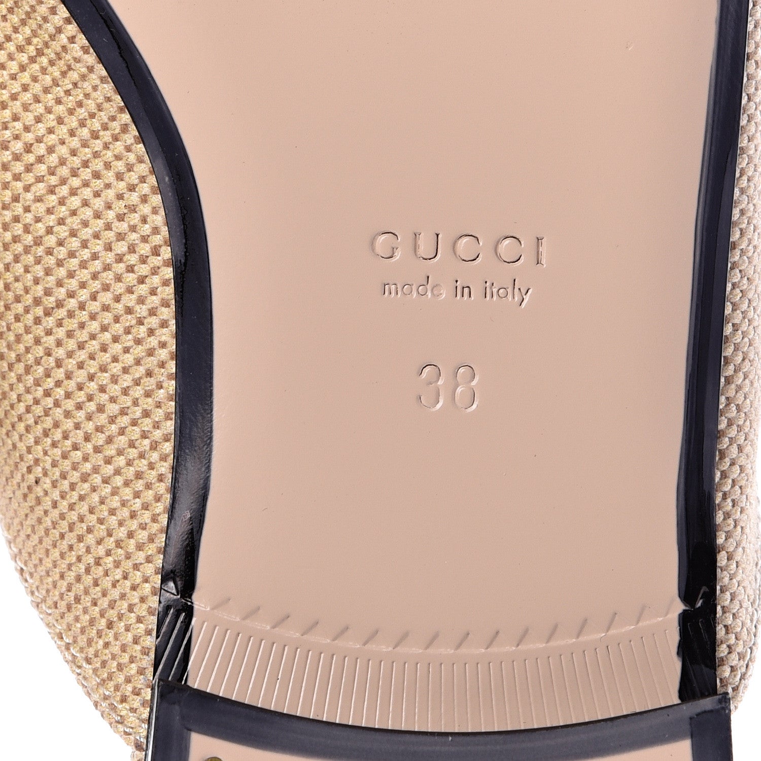 Gucci Canvas Vintage Charlotte Web Princetown Slippers 38 Sand Cuir 6 of 8
