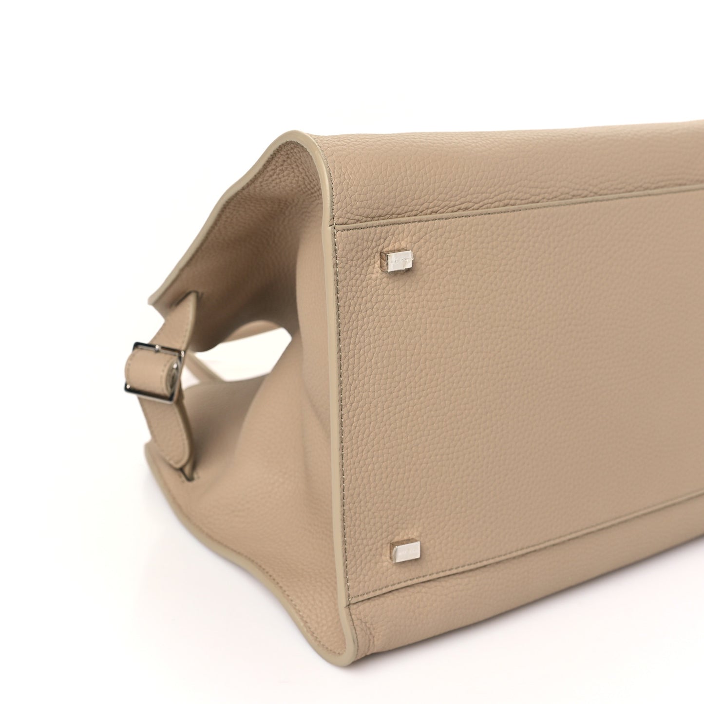 Matte Grained Calfskin Soft Margaux 15 Dark Taupe