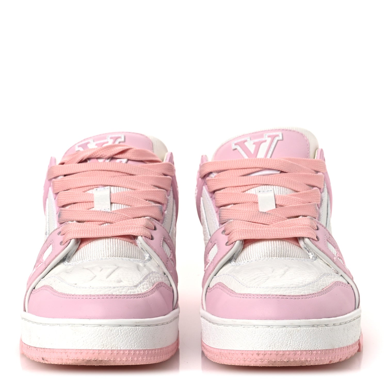 Louis Vuitton Calfskin Monogram Womens LV Trainer Sneakers 36.5 Light Pink 3 of 14