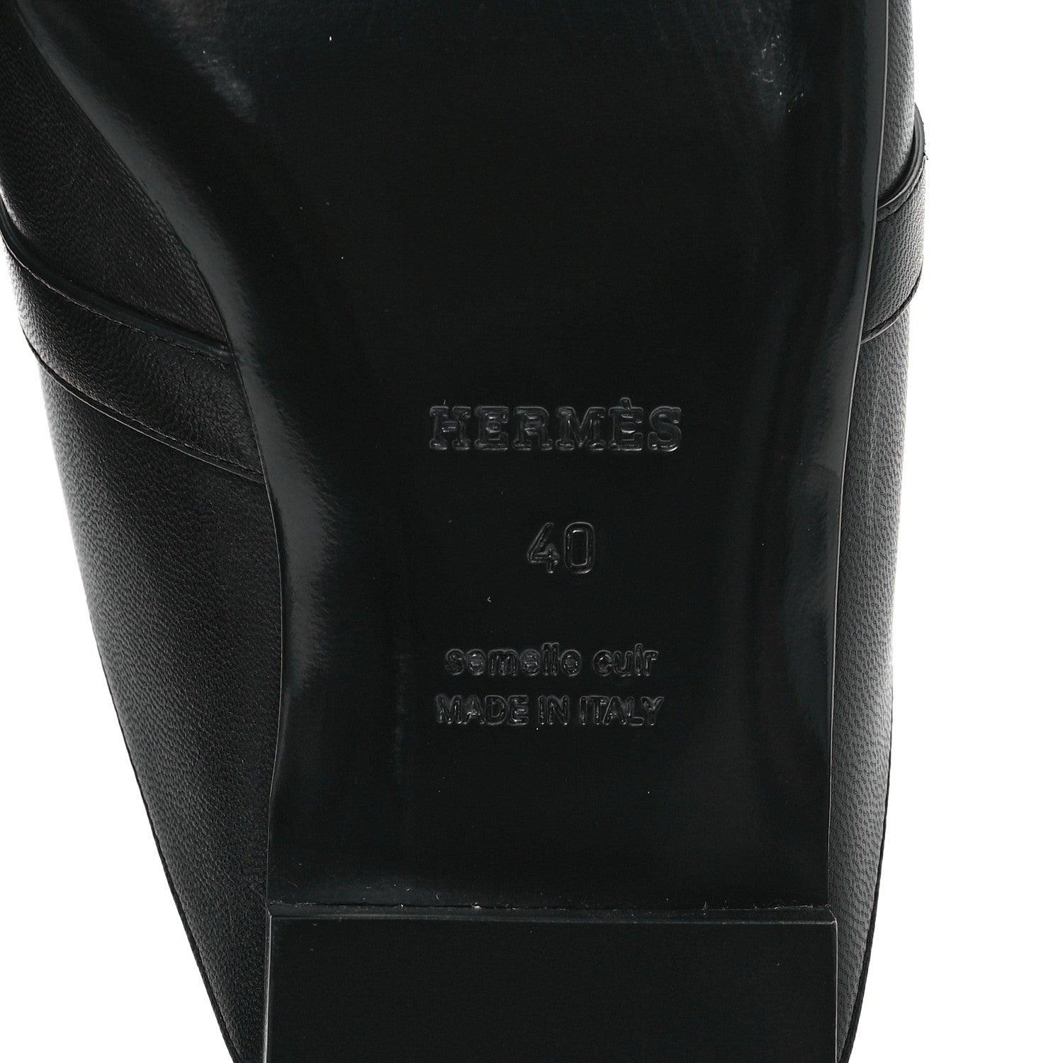 Hermes Goatskin Oz Mules 40 Black 7 of 10