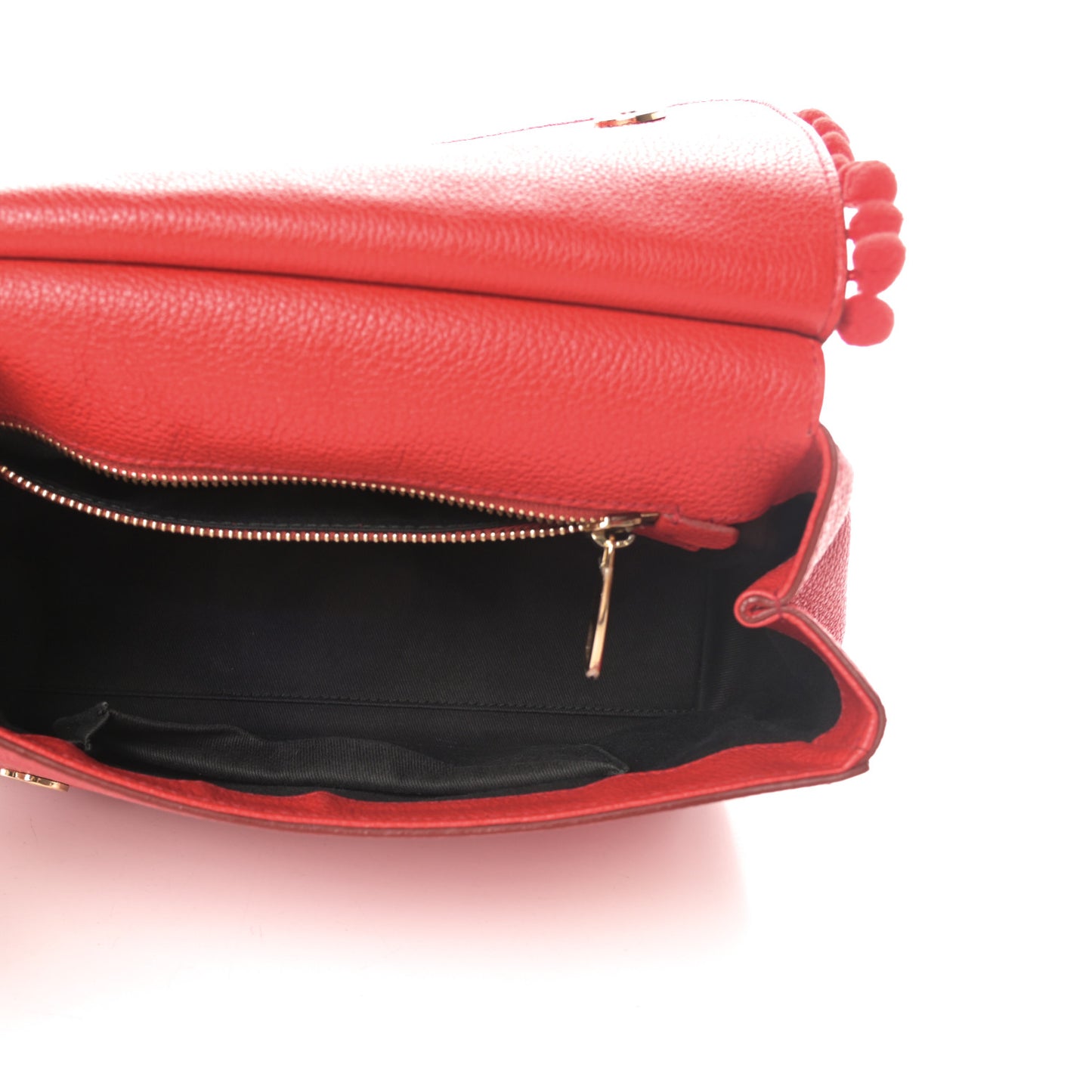Calfskin Embellished Medium Miss Sicily Satchel Red