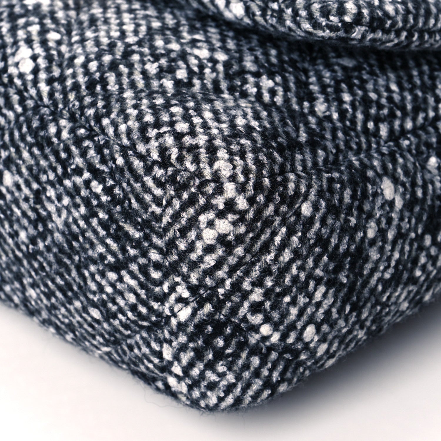 Chanel Tweed Quilted Medium Chanel 19 Flap Black White 10 of 11